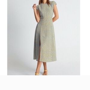 Commense Shoulder Cap Groovy Scoop Neck Midi Dress | XL | NWOT